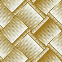 Golden geometric seamless pattern for wallpapers, textile, fabric, wrapping paper, backgrounds. Graphic effect of volume. Illustration in the engraving style. Vector template.