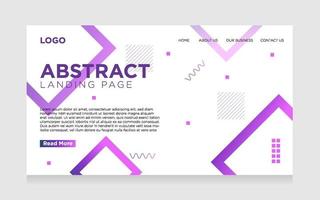 landing page abstract background with geometric vector