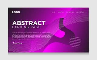 landing page abstract background with modern gradient vector