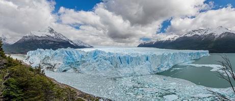 Panoramic image of Perito moreno glacier in argentine part of patagonia