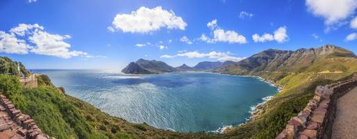 Panoramic view of the coastal road from the Cape of Good Hope towards Cape Town photo