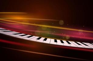 piano keyboard background curved music vector