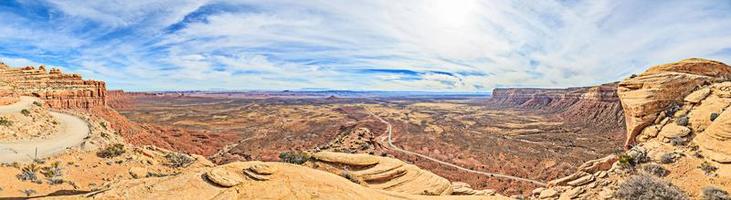 Panoramic view over the desert in Utah near Monument valley photo