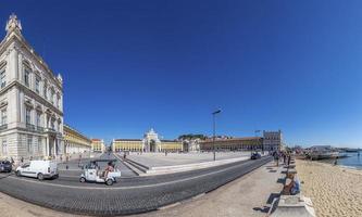 Panoramic picture of Praca do Comercio in Lisboa in summer photo