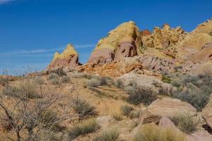 Panoramic picture of colorful rock formation in the valley of fire state park in Nevada x photo