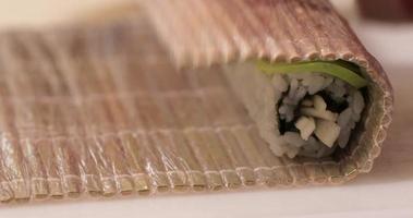 Chopping delicious green Kabuki Chives - Close up Slowmo