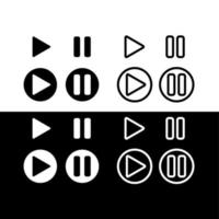 play pause icon for logo or symbol vector