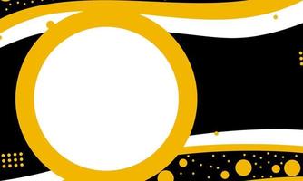 Wallpaper or background abstract yellow and black color in flat design vector