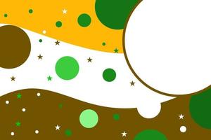 background abstract in yellow and green color with flat design. vector