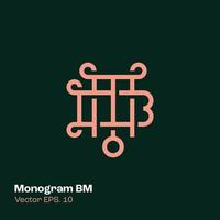 Monogram Logo BM vector