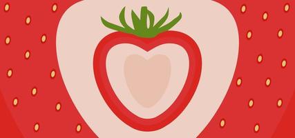 sweet strawberry illustration background vector