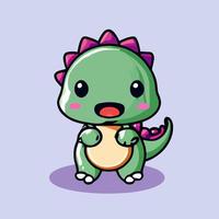 Cute chibi Dinosaur illustration Dinosaur kawaii vector drawing style Dinosaur cartoon