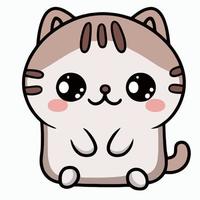 cute vector cat cartoon kawaii 5997299 Vector Art at Vecteezy