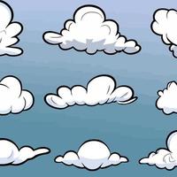 vector clouds collection cloud set icon