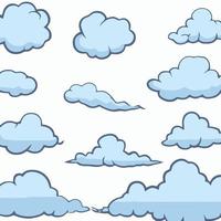 vector clouds collection cloud set icon