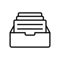 Archive folders outline icon vector