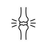 bone joint outline icon vector