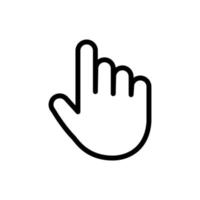 hand pointing outline style icon vector