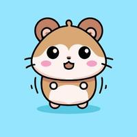 Cute Hamster illustration Hamster kawaii chibi vector drawing style Hamster cartoon