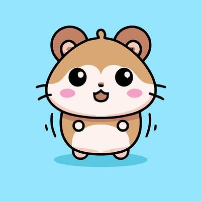  Ilustración de hámster lindo Hamster kawaii chibi estilo de dibujo vectorial Dibujos animados de hámster Arte vectorial en Vecteezy