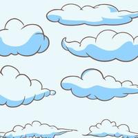 vector clouds collection cloud set icon