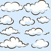 vector clouds collection cloud set icon