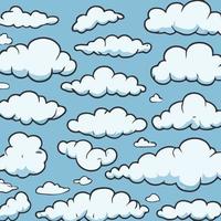 vector nubes colección nube conjunto icono