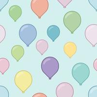 Seamless primitive background with party balloon vector