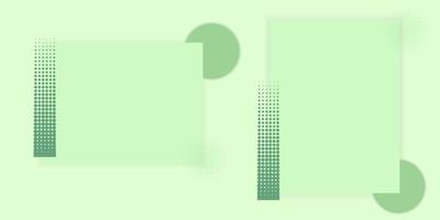 Creative green geometric background with squares, circles and dots. Vector file