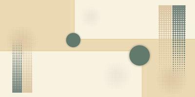 Creative beige geometric background with squares, circles and dots. Vector file