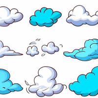 vector clouds collection cloud set icon