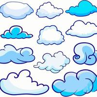 vector clouds collection cloud set icon