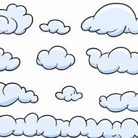 vector clouds collection cloud set icon