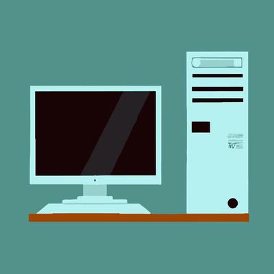 Computer icon design PC illustration screen cartoon vector desktop graphic