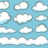 vector clouds collection cloud set icon