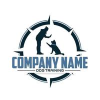 Dog training center badge templates. Design elements for logo, label, icon. Vector illustration