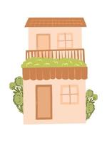 Vector Flat House Cartoon Illustration