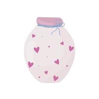 jar with hearts vector