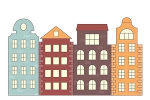 casas modernas coloridas vector