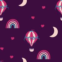 romantic seamless pattern vector