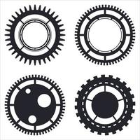 set of cogwheels and gears vector