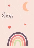 romantic card design vector