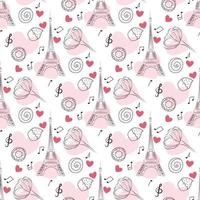 romantic seamless pattern vector