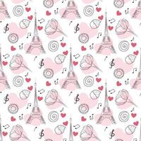 romantic seamless pattern vector