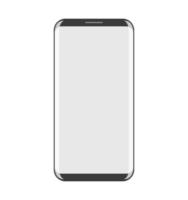 Smartphone Device Curved Display Vector Mockup Template