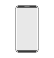 Smartphone Device Curved Display Vector Mockup Template