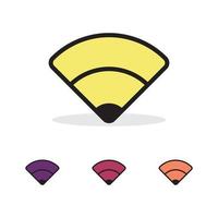 wifi vector icon flat illustration isolated on white background that can be used for logo