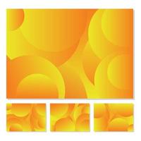 Minimal geometric orange background. Fluid gradient circle element. vector