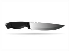 Kitchen knife or survival knife in vector illustration