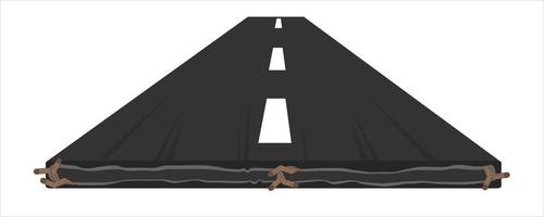 Front view highway vector illustration